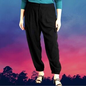 🆕Ava & Viv Women’s plus-size Black High-waisted Cargo Trouser Pants❤️❤️20W